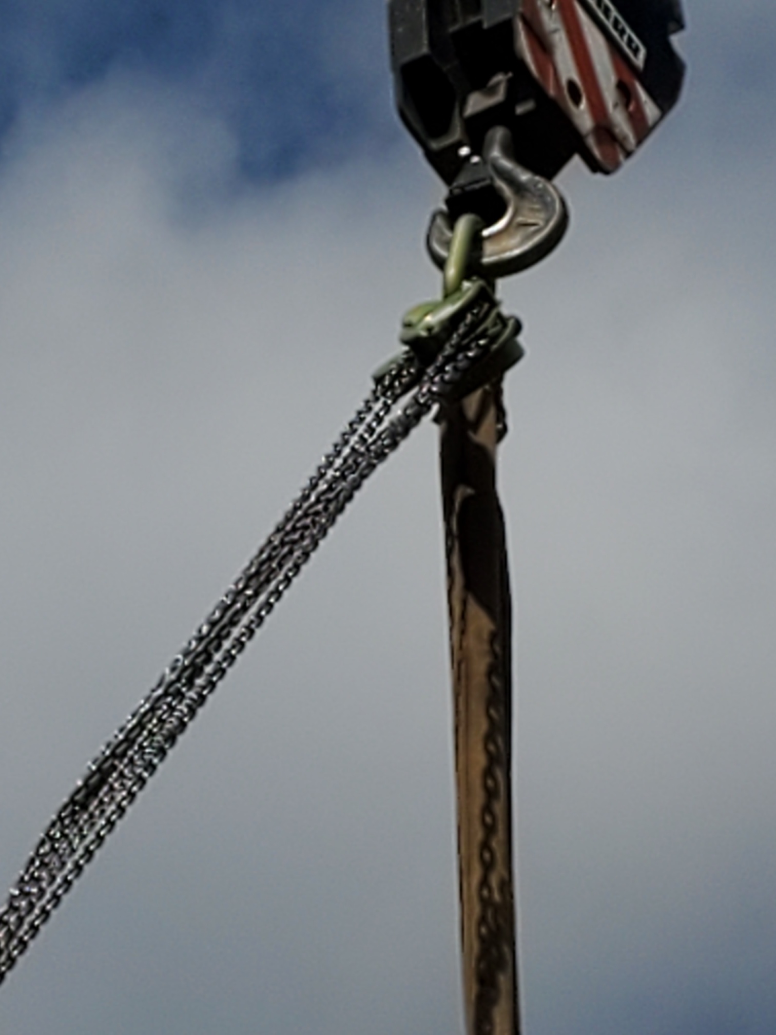 Riggs Distler using LGH rigging to install a damper at a New Jersey power plant.