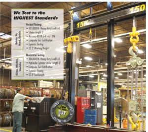 This is a chart of the load testing standards at LGH.