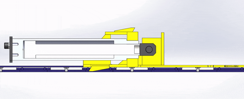 Animated GIF of the Hydra-slide XLP 150 push cycle.